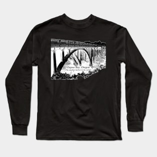 Depoe Bay Oregon Bridge Long Sleeve T-Shirt